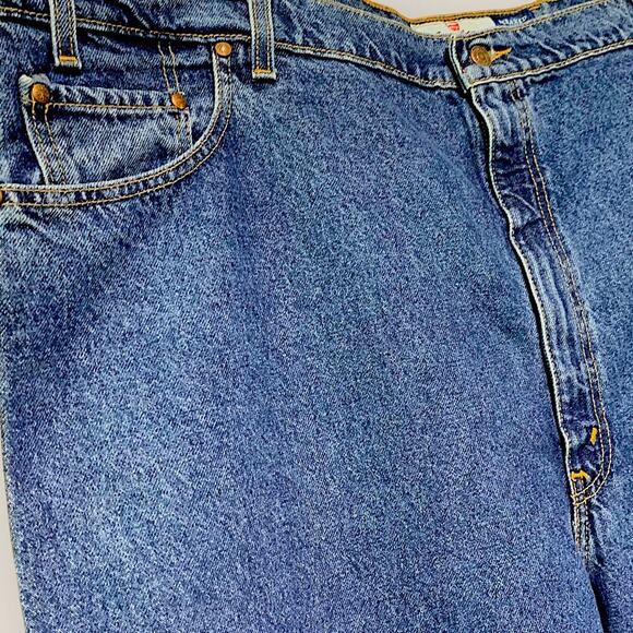 Levi's 540 Vintage 90s Relaxed Fit Tapered Denim Blue Jeans Men Size 50X32 New - Picture 5 of 14
